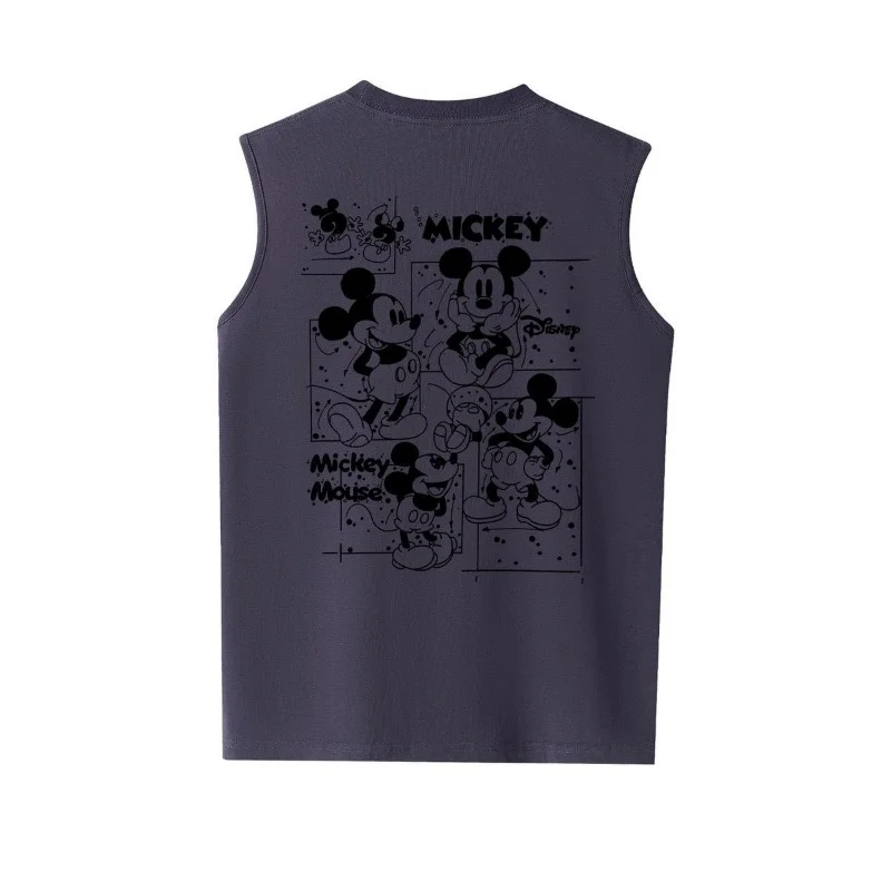 Disney Mickey Mouse Tank Top Cartoon Man Woman Casual Sleeveless T-shirt Y2K Summer Couple Loose Breathable Round Neck Top Gifts