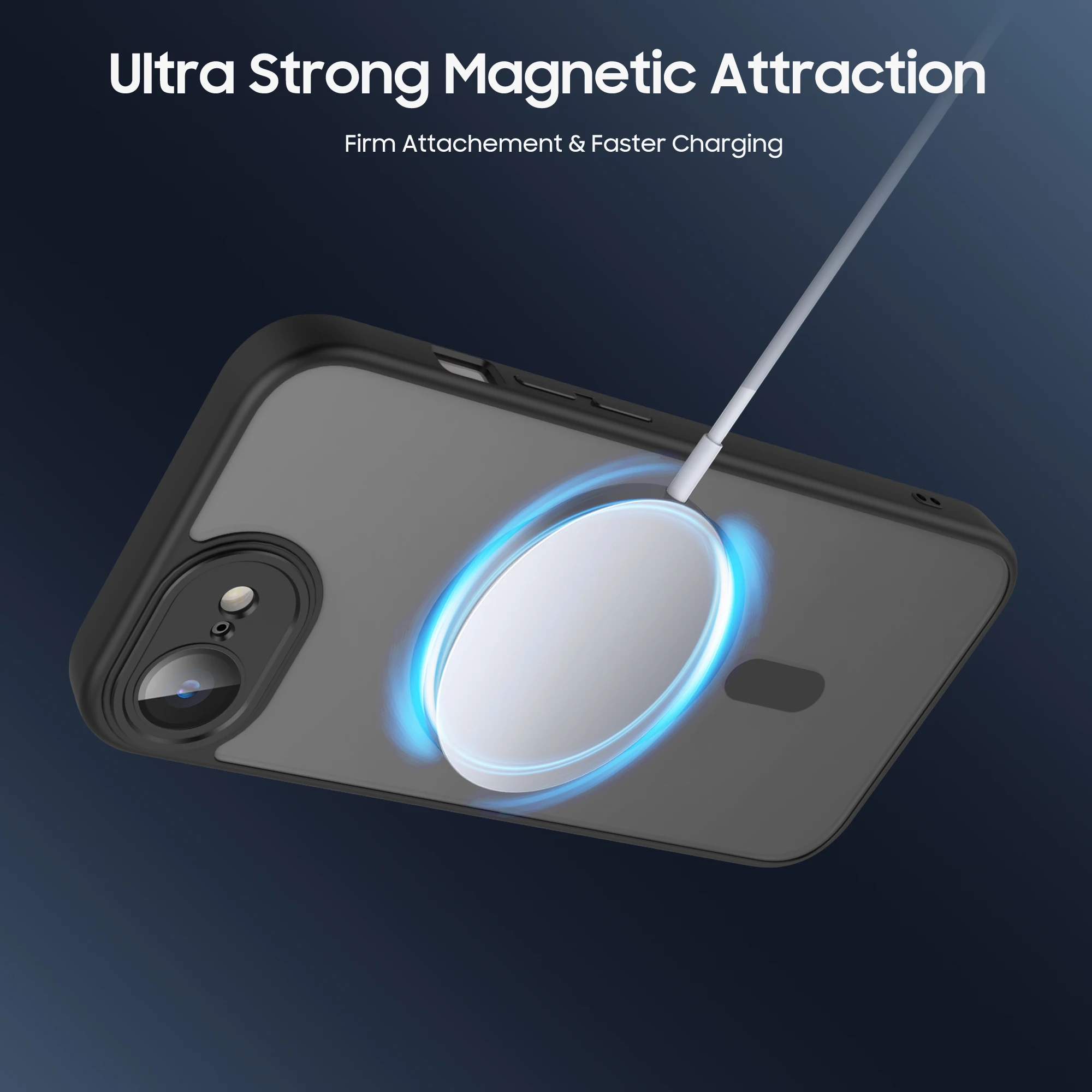 Luxury Matte Magnetic Translucent Case For iPhone 16e Shockproof Protective Cover For Magsafe iPhone 16e Wireless Charge Cover - náhled 5