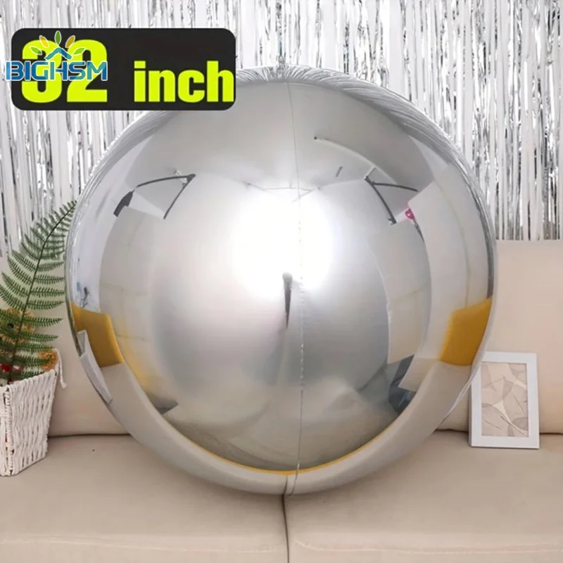 4D Sphere 32 Inch Metal Mirror Effect Decorative Balloon For Celebrations And Party Decorations Filling With Helium Can Float