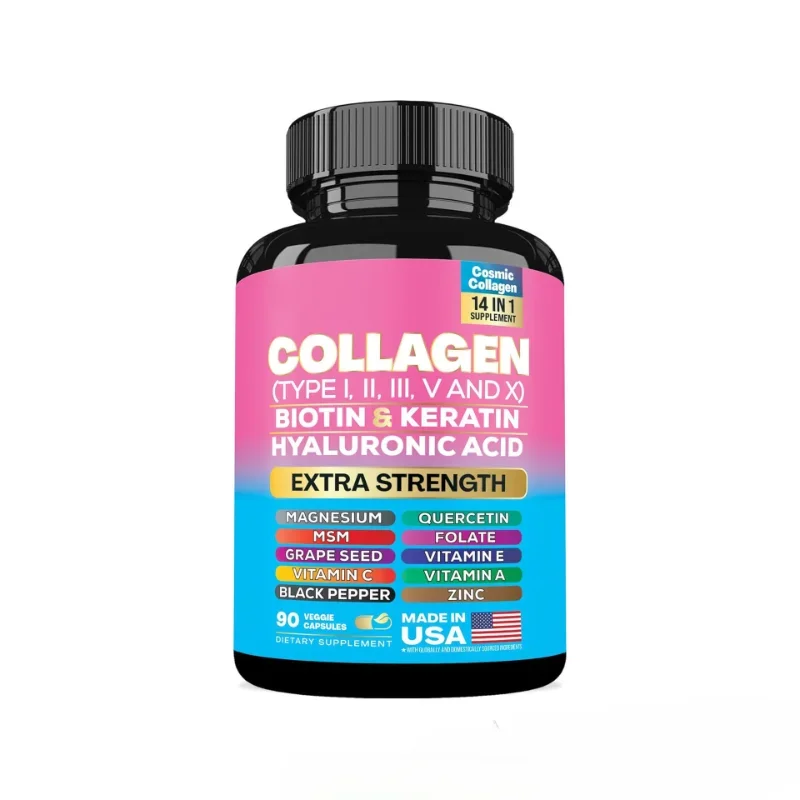 1 bottle of collagen capsule promotes skin health, supplements vitamins and dietary fiber