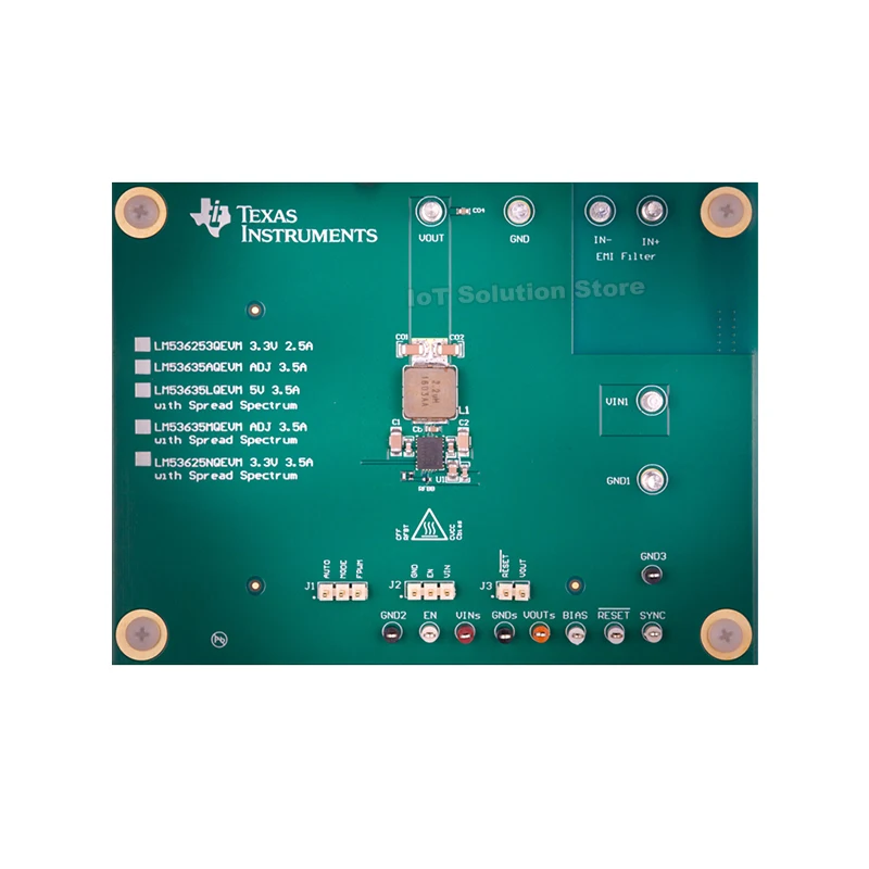 LM53635MQEVM LM53635M-Q1 3.5A 5.0V Adjustable Output 2.1MHz Automotive Step-Down Converter With Spread Spectrum