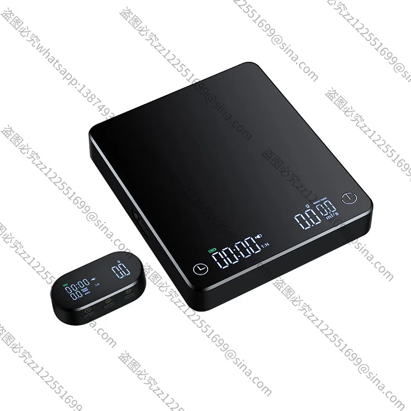 Suitable for Double Display Intelligent Powder-water Ratio Hand-brewed Coffee Electronic Scale, Coffee Bean Weighing Device,