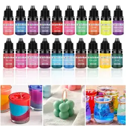 5ml/Bottle Candle Dye Liquid Pigments Non-Toxic Candle Soy Wax Pigment Soy Wax Colorant Handmade Soap Candle Making Material