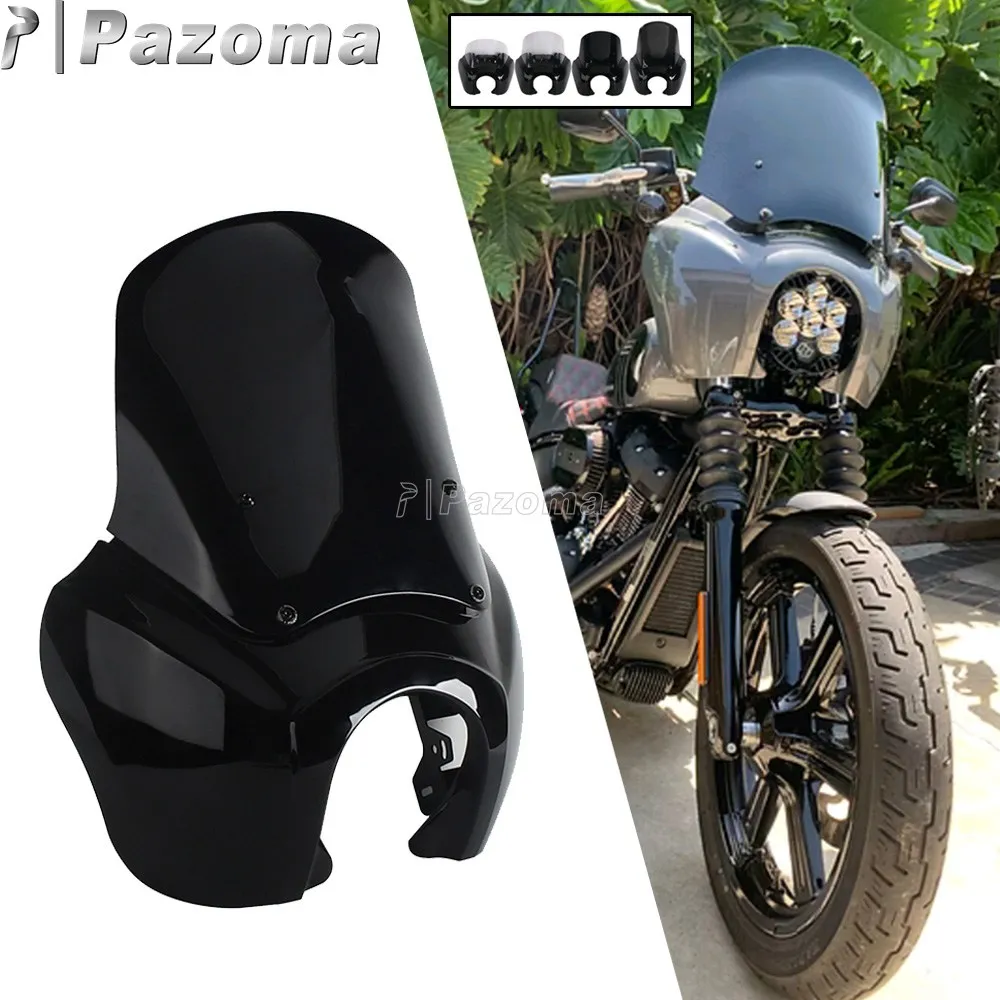 Front Headlight Fairing For Baja Designs LP6 Motorcycle Headlamp Cover Windscreen With Mounting Bracket 9" 12" 15" Wind Splitter
