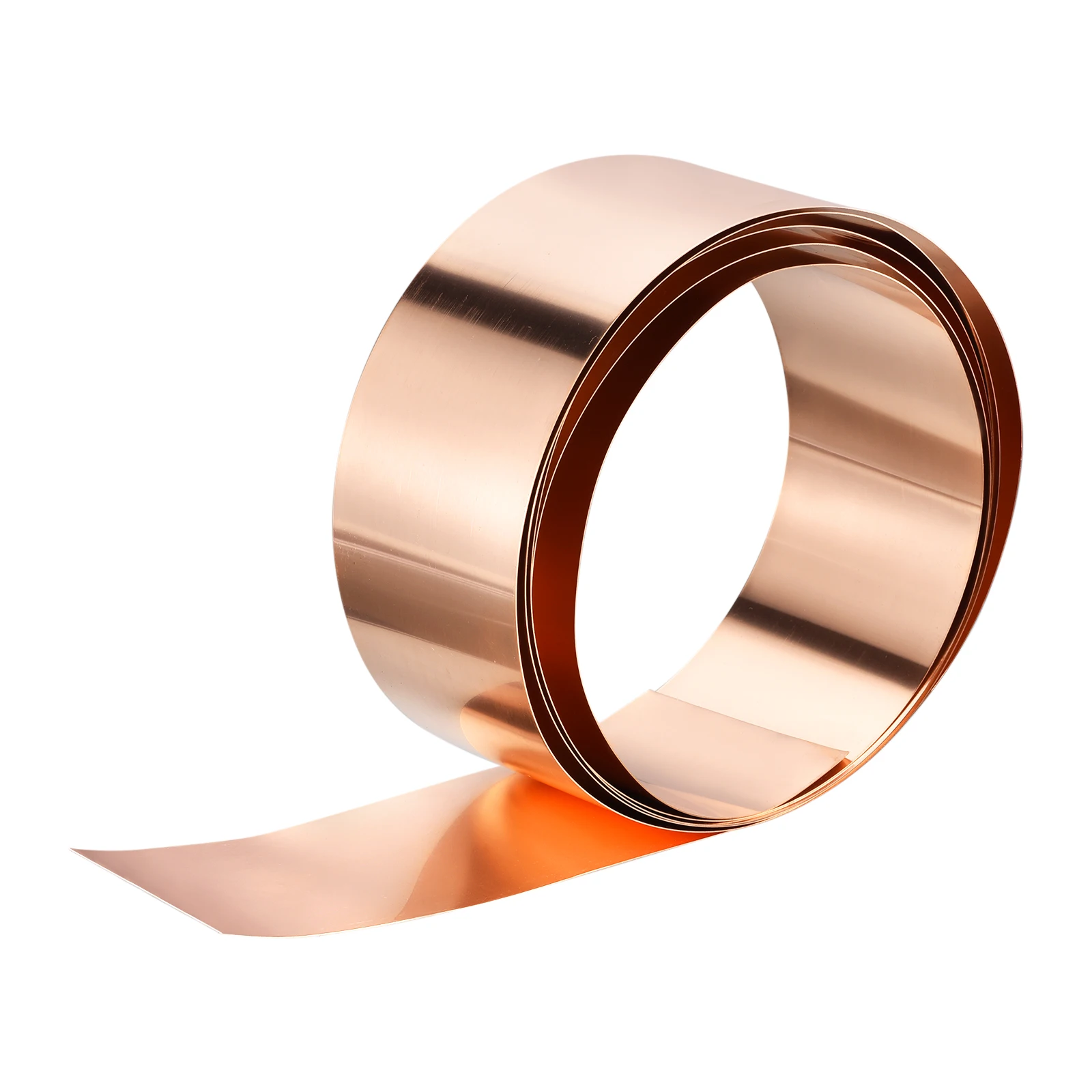 Copper Sheet Copper Belt Roll 99.9% Pure Copper Ultra-thin 0.02-0.8mm Foil Plate Grounding Conductive Length 3500mm Width 50-300