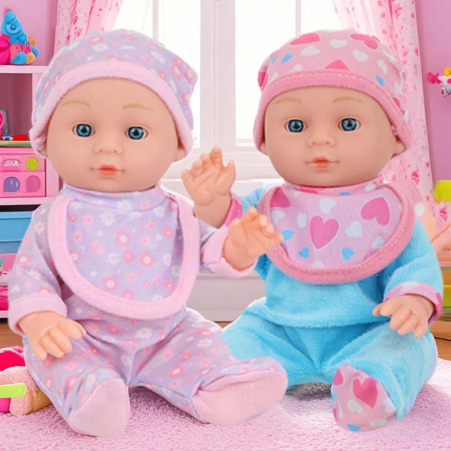 24cm Reborn Doll With Carry Bag Handmade Vinyl Lifelike Girls Doll Case Newborn Baby Play House Toys Kids Early Education Gift
