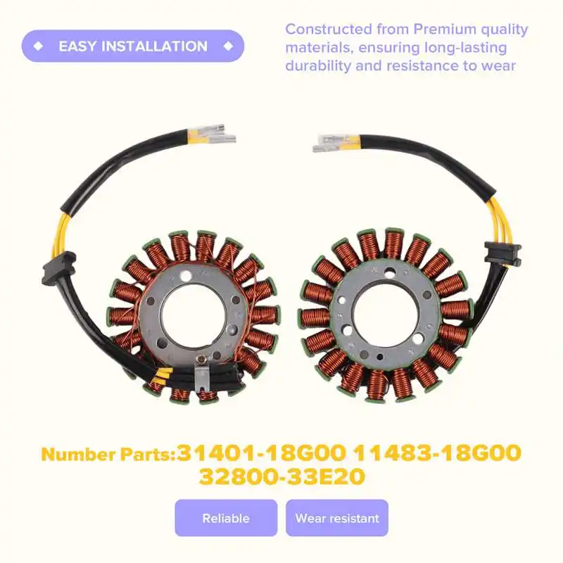 Super Sale Motorcycle Magnetic Motor Stator Coil with Rectifier 31401-18G00 11483-18G00 32800-33E20 for Suzuki GSX-R1000 2003-20