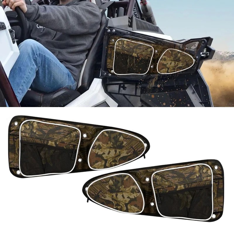 

Сумки для боковых дверей для передней двери RZR UTV с наколенником, набор боковых сумок для хранения на 2014-2021 Polaris RZR XP Turbo Turbo S 10 2 шт.