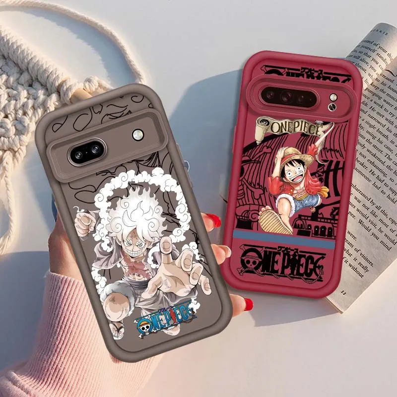 

Anime One Piece Luffy Art For Google Pixel 9 8A 8 7 7A Pro XL 5G Eye Ladder Soft TPU Shockproof Cover Phone Case