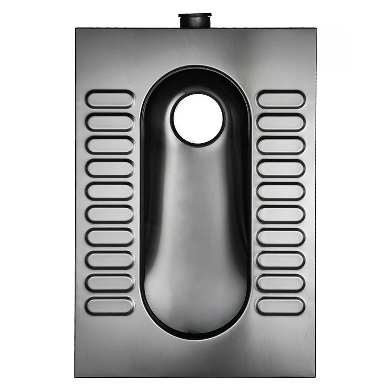 Black 304 stainless steel squatting toilet KTV urinal water tank set household bathroom squatting pit squatting toilet