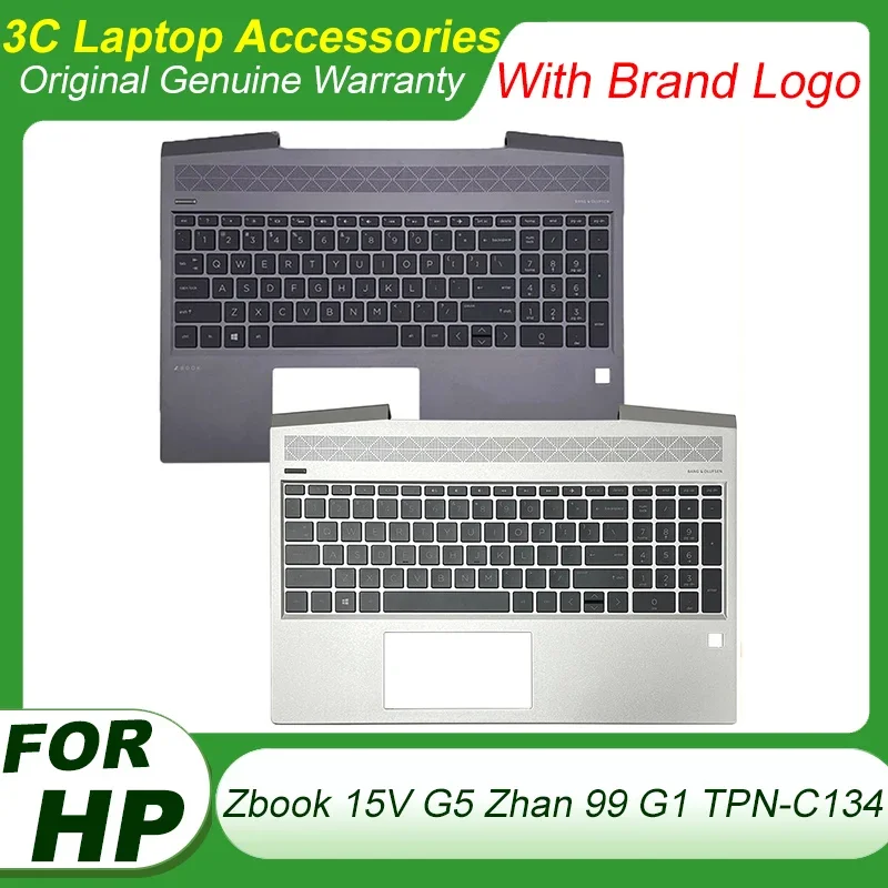 

New US Keyboard For HP Zbook 15V G5 Zhan 99 G1 TPN-C134 Laptop Palmrest Upper Case with Backlight Keyboard Top Cover Replacement