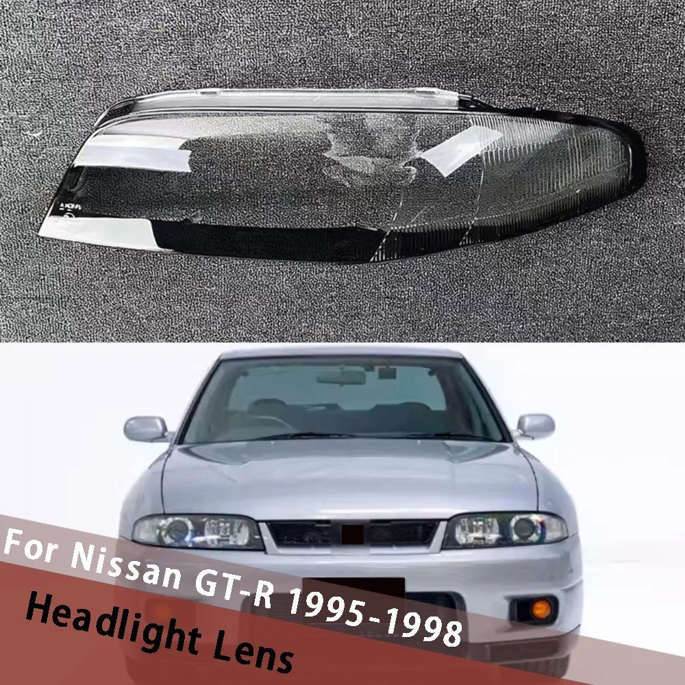 

For Nissan GT-R 1995-1998 Car Headlamp Cover Transparent Headlight Shell Lens Plexiglass Replace Original Lampshade Lampcover