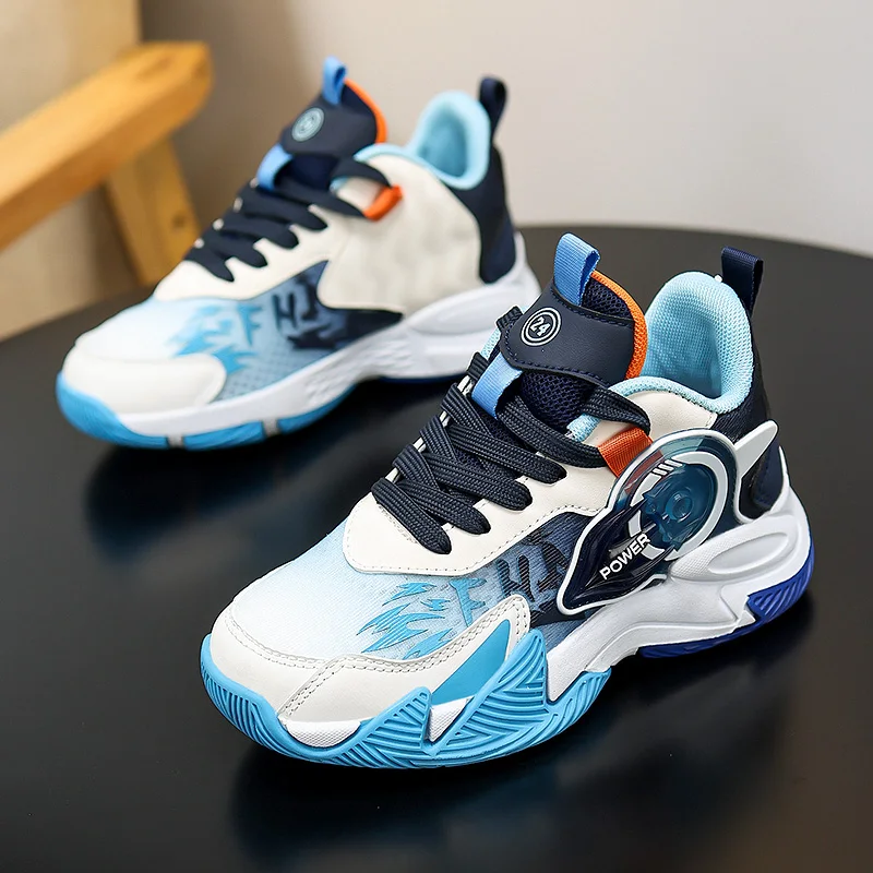Fashion Basketball Shoes for Kids Casual Sports Shoes Anti-slippery Lightweight Breathable Sneakers Children Gym Trainers Boys