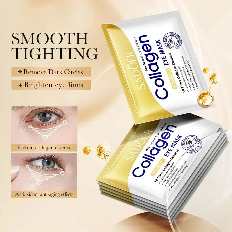 10PCollagen Eye Mask Anti Dark Circles Eyes Bags Reduce Fine Lines  Anti-Wrinkles Eye PatchesNourish Moisturizing Eyes Skin Care