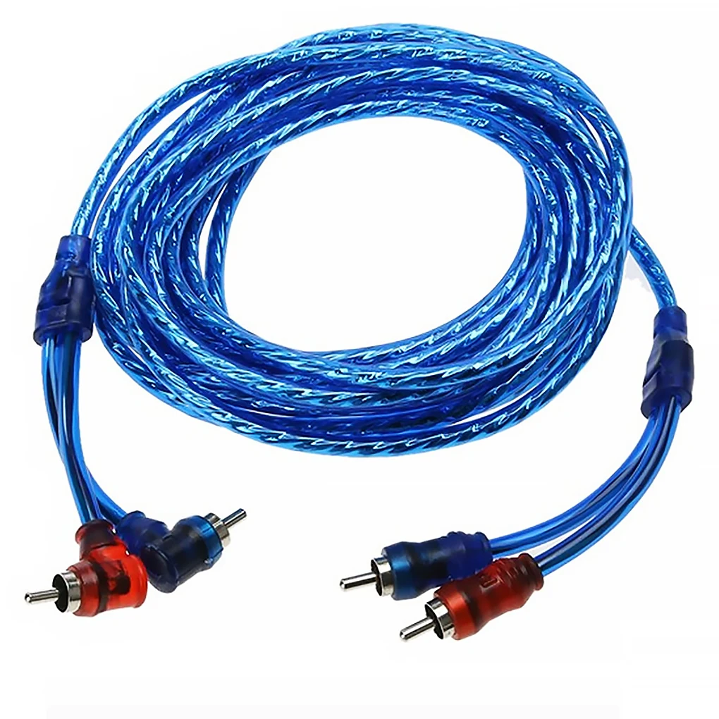 

Car Amplifier Cable Installation Wiring RCA Copper Wire Vehicle Digital Stereo Hi-fi Audio Cable 2m