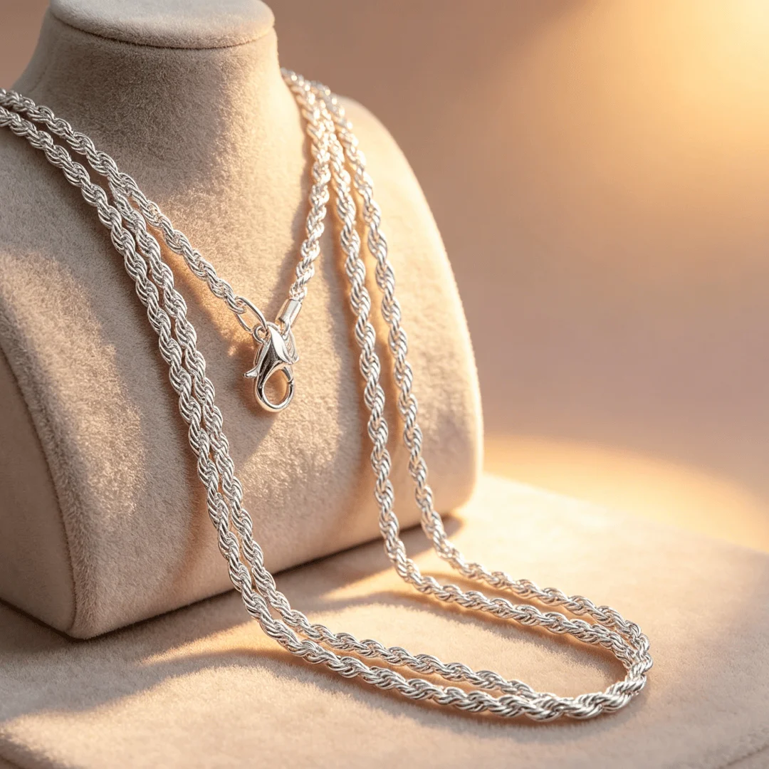 High-quality Versatile Jewelry 40-75CM 925 sterling silver creative 3MM Rope chain Necklace for woman fashion party wedding gift