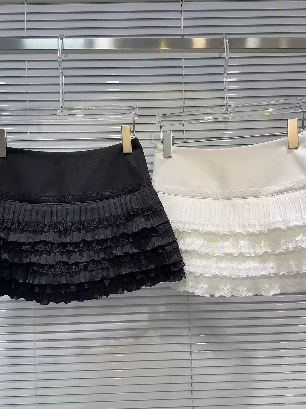 

Сладкая пряная кружевная плиссированная юбка для девочек, новая летняя утягивающая расклешенная юбка больших размеров, однотонная юбка-торт, длина