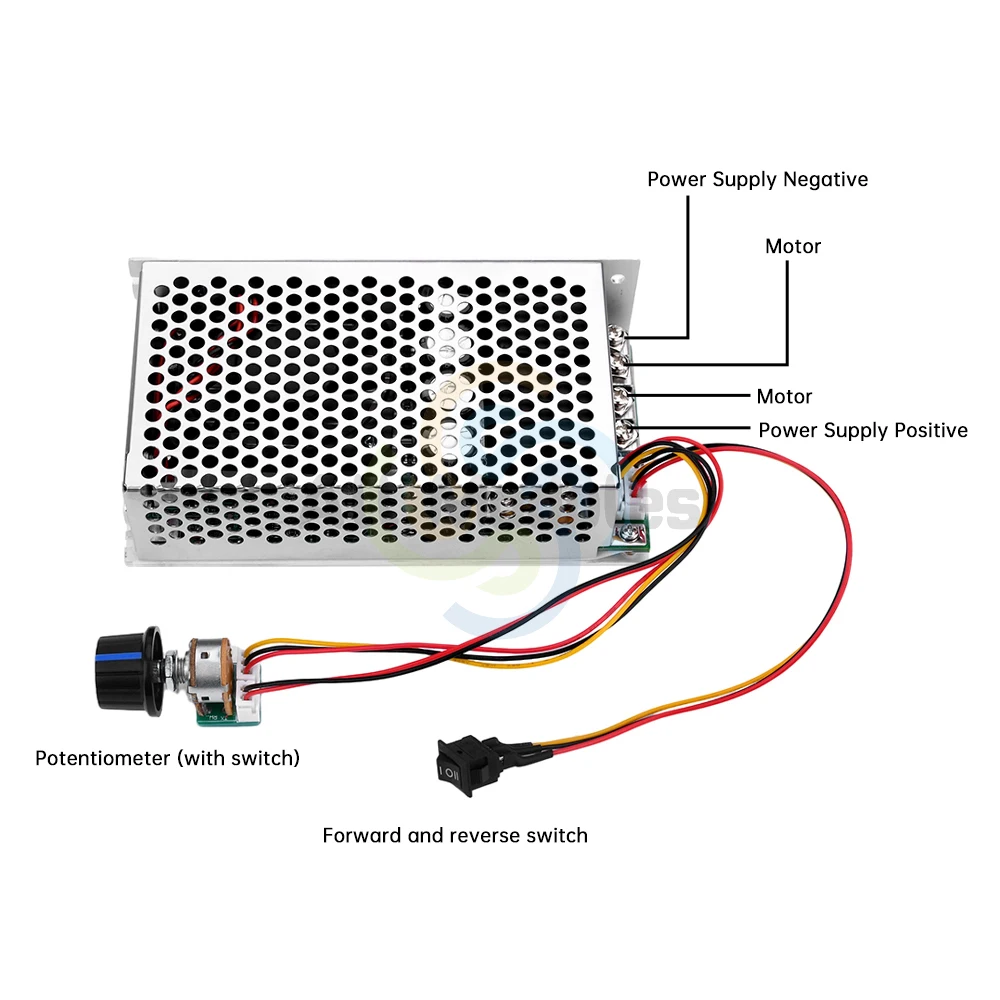 DC10-50V 100A 3000W PWM DC Brush Motor Speed Controller Programmable PLC Controlled Module