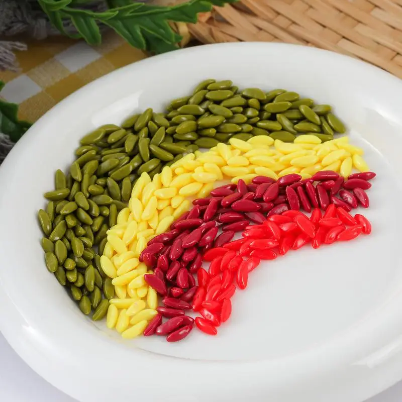 Artificial Chinese Grain Fake Rice Model Multi-color DIY Craft Ornament for Cabinet Kitchen Home Party Decor Photo Prop