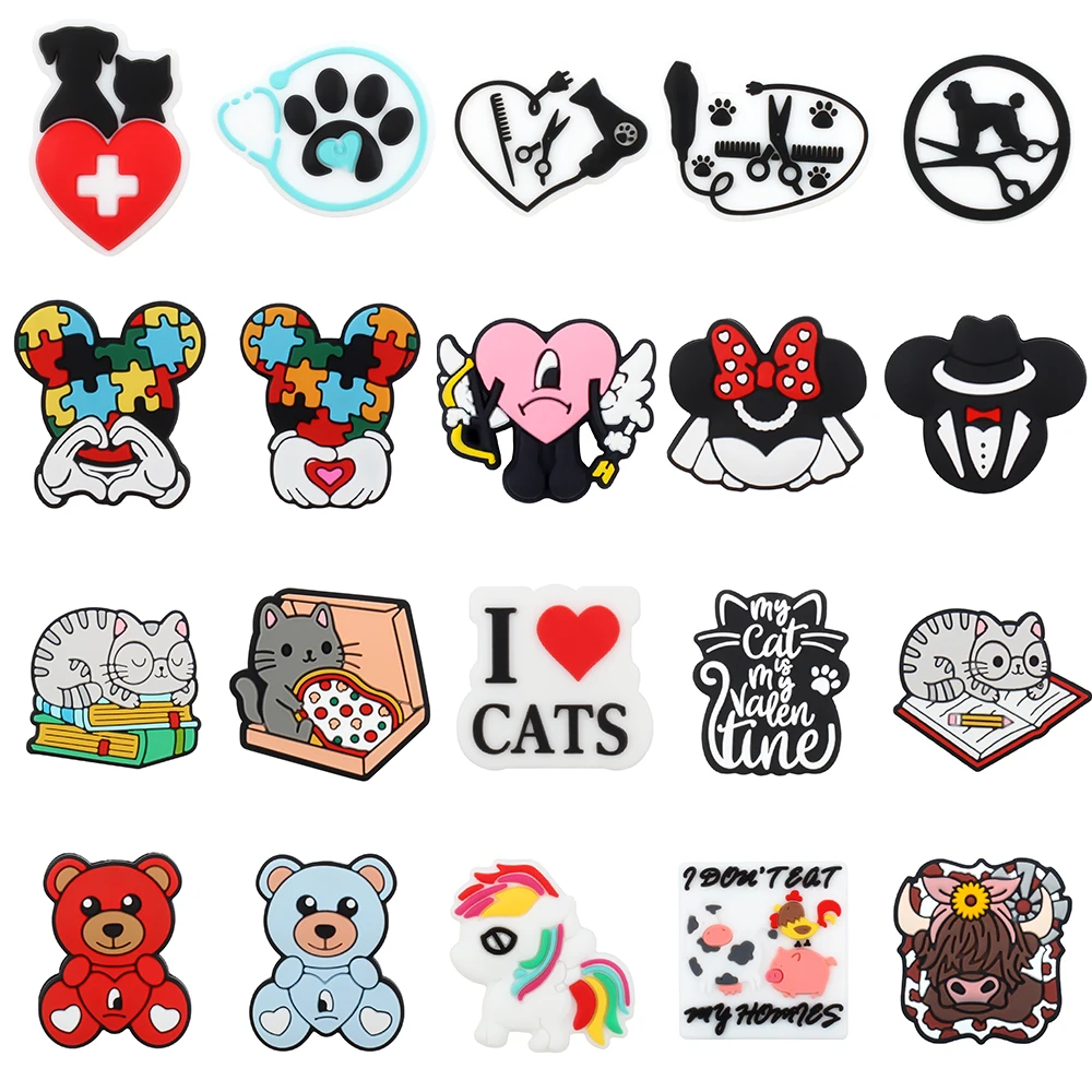 

5/10Pcs New Silicone Beads Pet Cartoon Theme Focal Beads For Jewelry Making DIY Necklaces Bracelets Jewelry Accessories