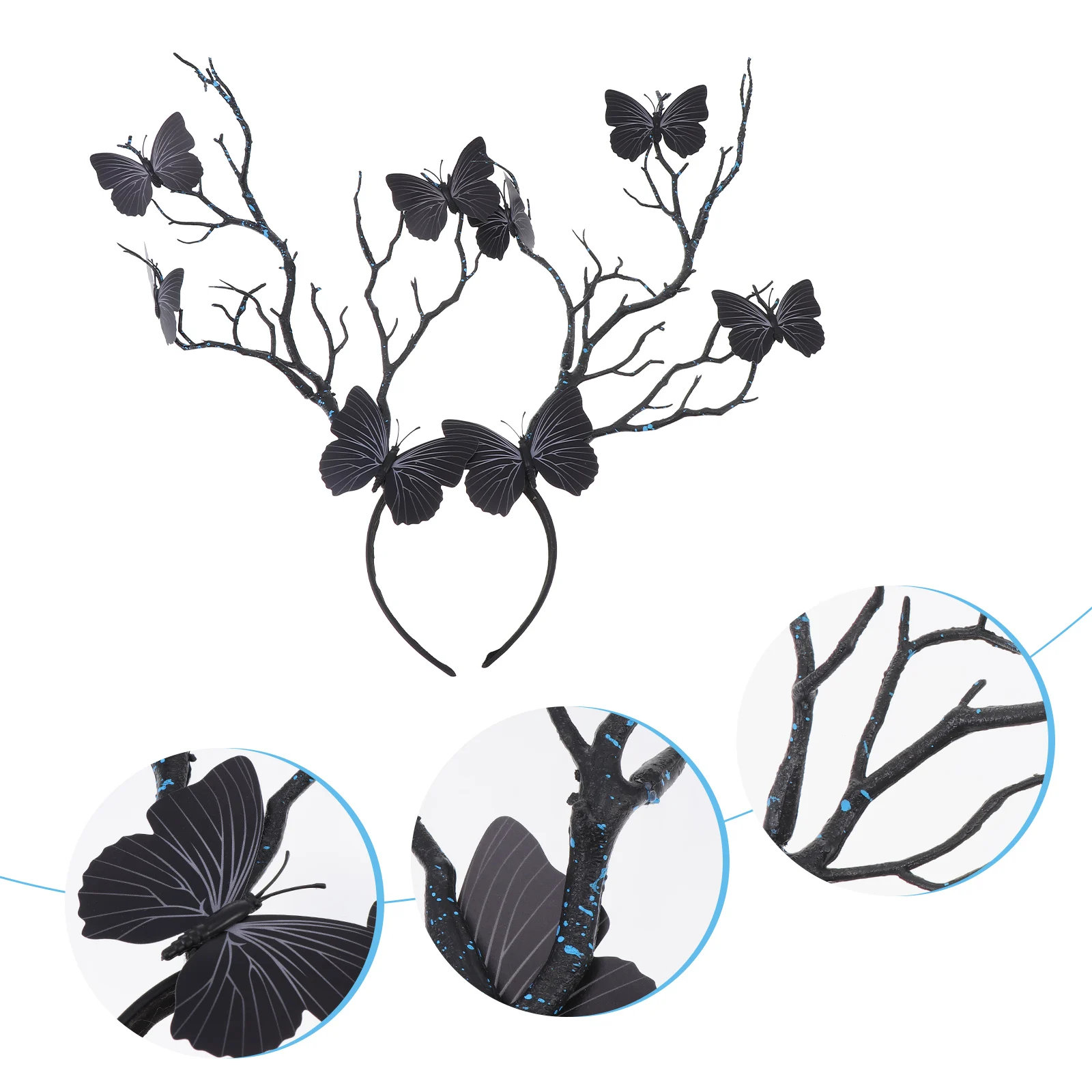 

Deer Horn Hairband Halloween Party Costume Accessory Festival Headpiece Hoop Cosplay Prop Masquerade Stage Performance Supply