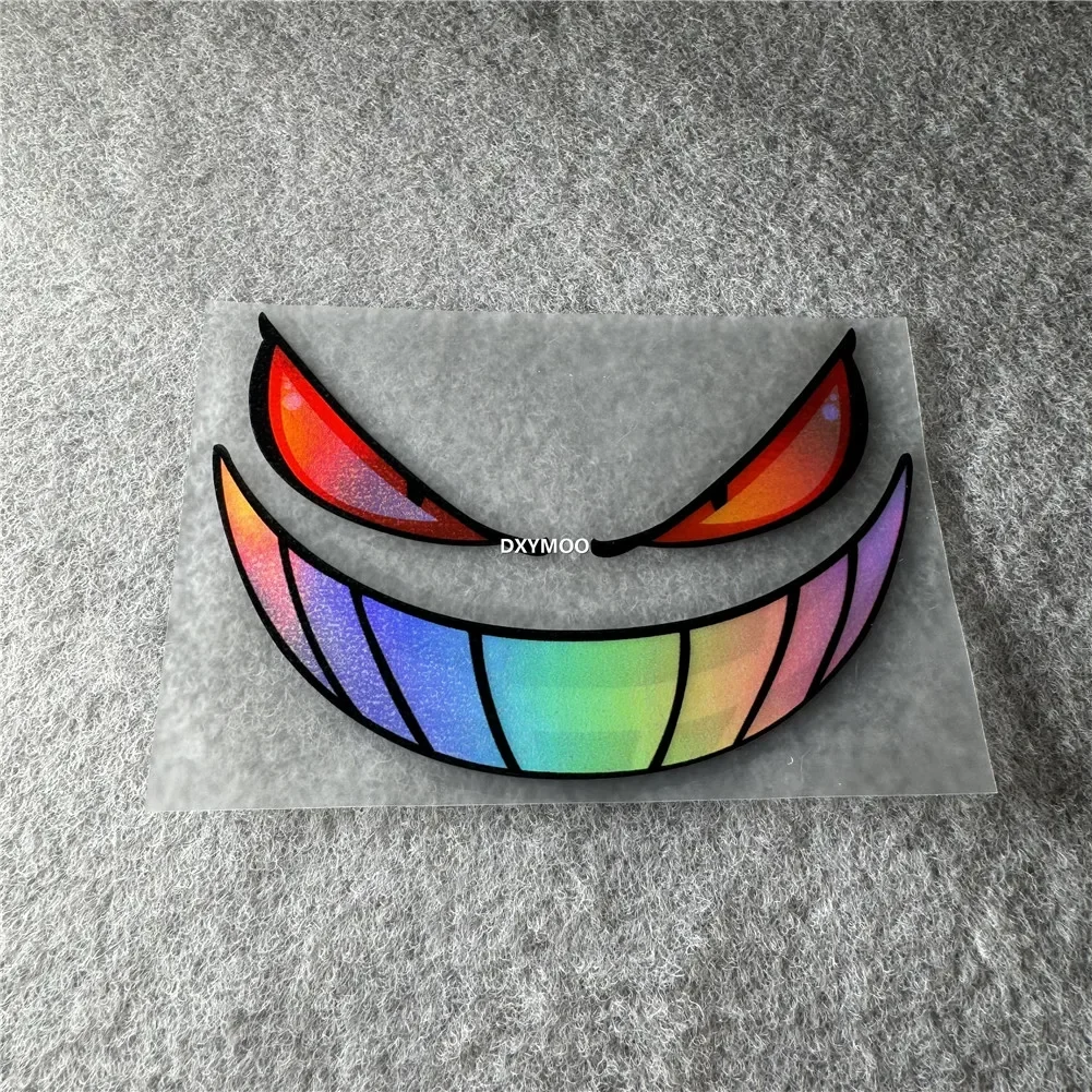 

Наклейка на автомобиль «Злые зубы», лазерная водонепроницаемая виниловая наклейка для ноутбука, багажника, автомобиля, кузова грузовика и окон 12x8 см