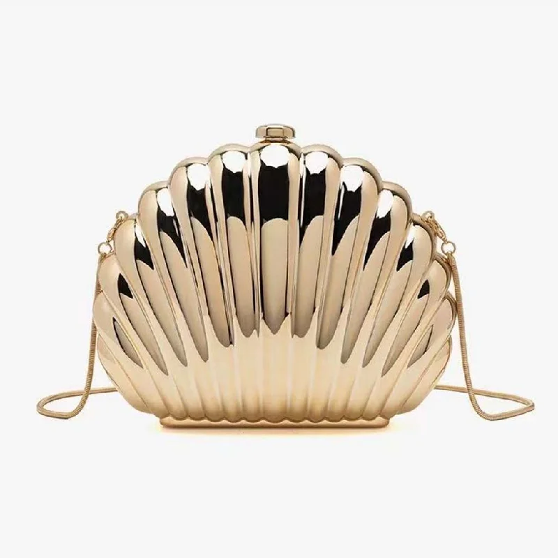 

Shoulder Bag New Arrival Crossbody Electroplated Floral Semi-circle Fashion Clutch Evening Woman Female Golden Luxury Bags Women