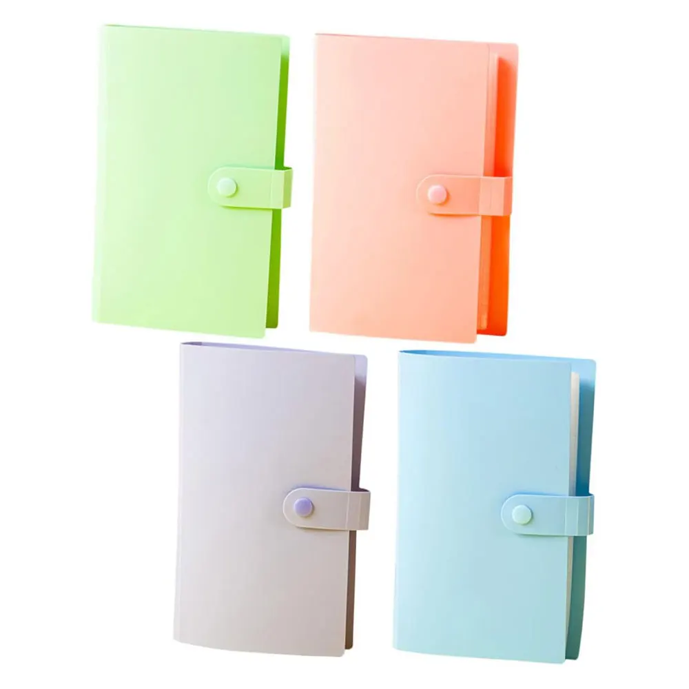 Portable 4 Color 100 Bills Collection Banknote Album Waterproof Inner Leaf Money Storage Book Large-Capacity Tickets Cards Book