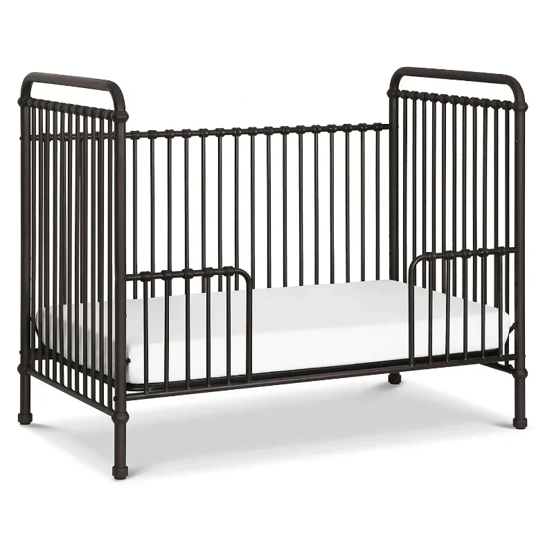 Namesake Abigail 3-in-1 Convertible Metal Crib in Vintage Iron, Greenguard Gold Certified