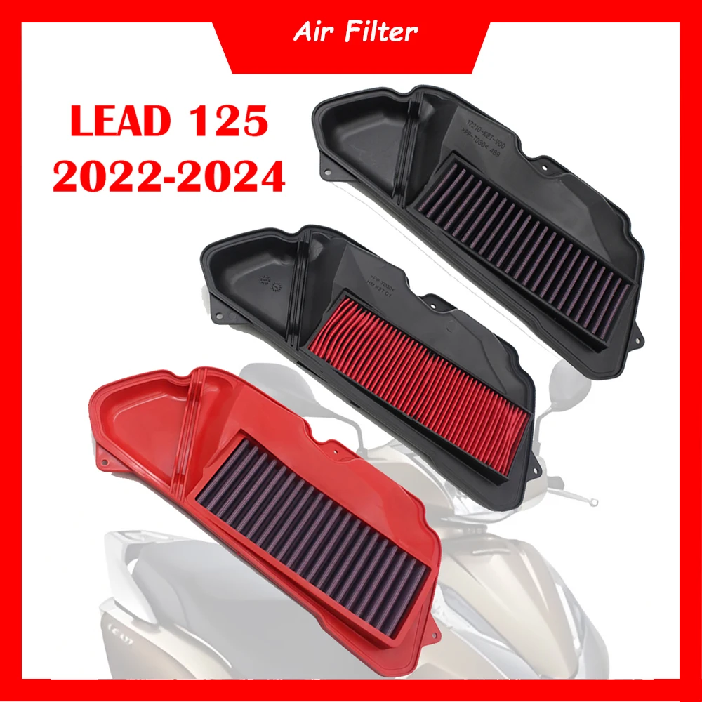 

Motorcycle Replacement Engine Air Filter Cleaner 17210-K2T-V00 Air Intake Filter Element For Honda Lead125 LEAD 125 2022-2024