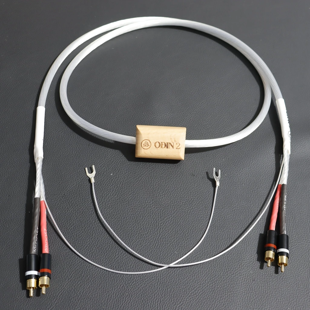 Nordost Audiophile LP Vinyl Record Tonearm Phonograph Cable Odin OCC silver conductor HiFi Audio RCA line with Ground Wire