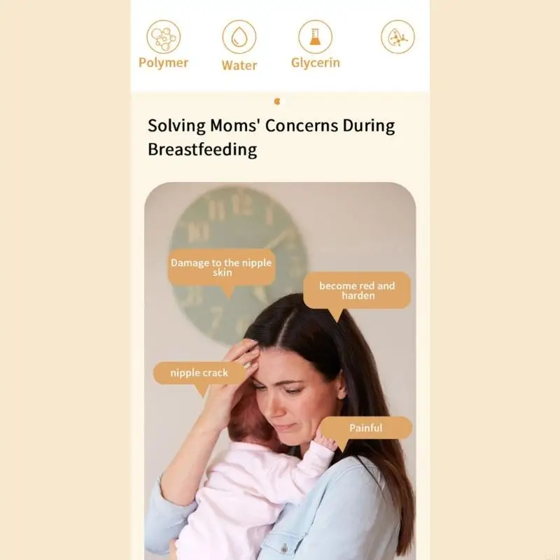 10pcs/box Cooling Gel Nursing Pads Safe Protections for Sensitive Skin Relief A2UB