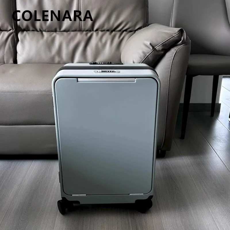 

COLENARA ABS+PC Suitcase 20"24"26 Inches New Boarding Box Large Capacity Front Opening Trolley Case Women's Laptop Luggage