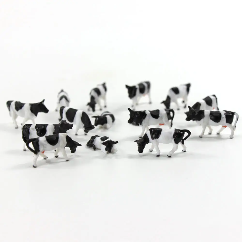 HO and N Scale Model Cows Miniature Farm Animal Model Cow For Model Railway Layout Different Different Postures