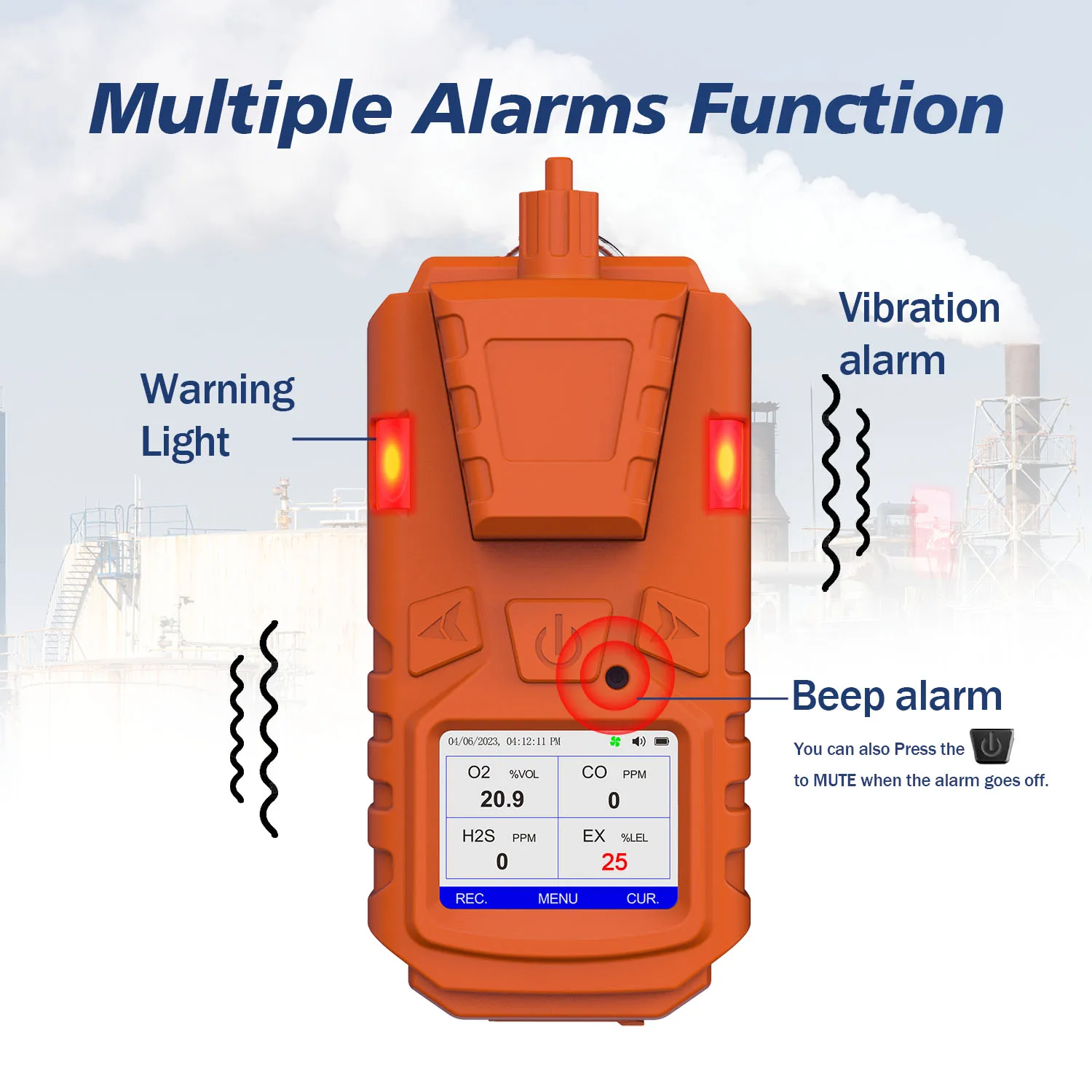 المورد عداد الغاز المحمول تطبيقات واسعة CO O2 H2S EX معدات كشف الغاز الثابتة كاشفات الغاز للتعدين #4