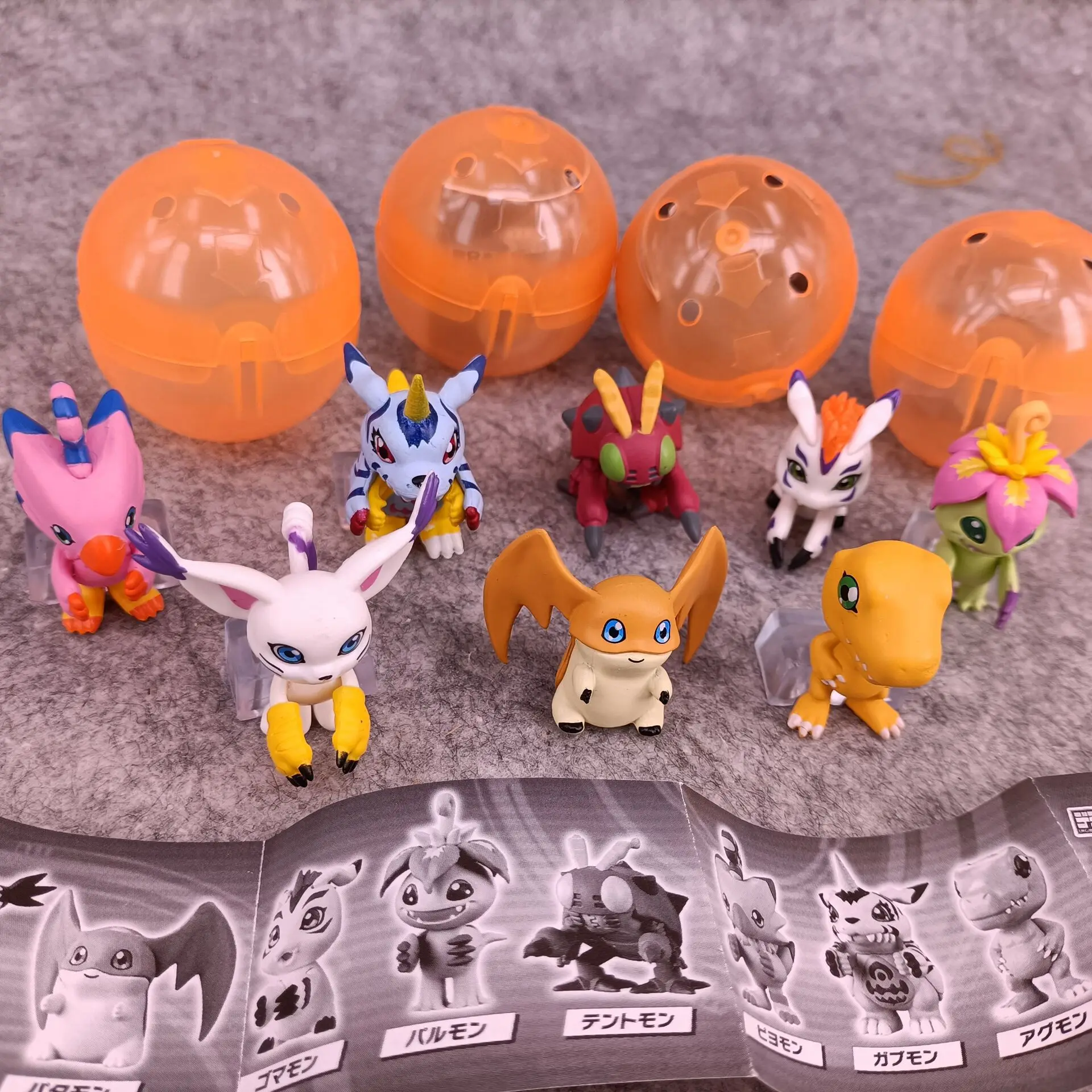Digimon Line Up Narabundesu Agumon Patamon Gatomon Gachapon لعبة الكبسولات نموذج هدية أرقام جمع زخرفة