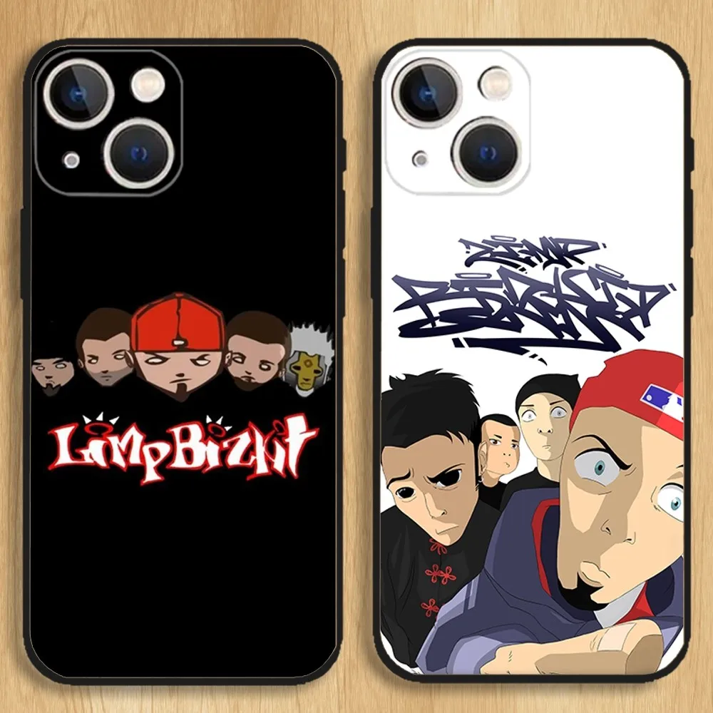 L-Limp B-Bizkit Rock Band Phone Case For iPhone15,14,13,12,11,Pro,Max,Plus,Mini,X,XS,XR,8,7,6,S,Plus,SE Soft Black Case