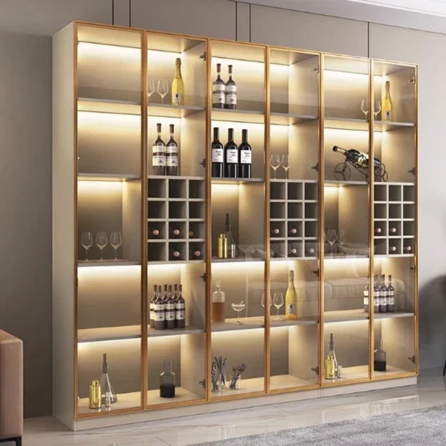 

Stainless Steel Luxury Style Wine Bar Cabinet For Home