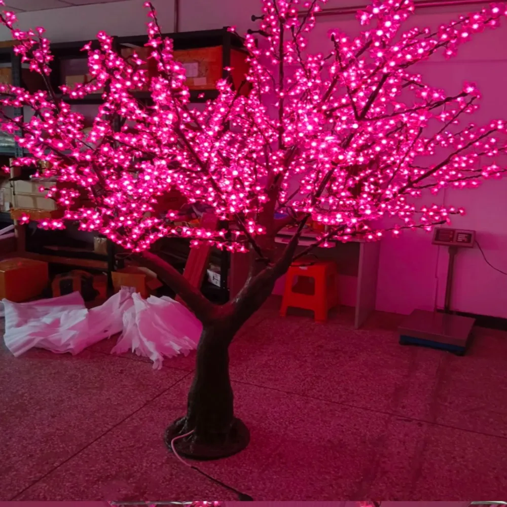 

Outdoor Led Artificial Cherry Blossom Tree Light Christmas Tree Lamp 1872pcs Led Bulbs 2.5m Height 110/220vac Garden Decor