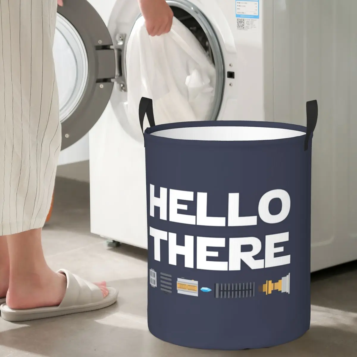 

Складные корзины для белья Hello There, корзина для хранения грязной одежды, игрушек, большая водонепроницаемая сумка