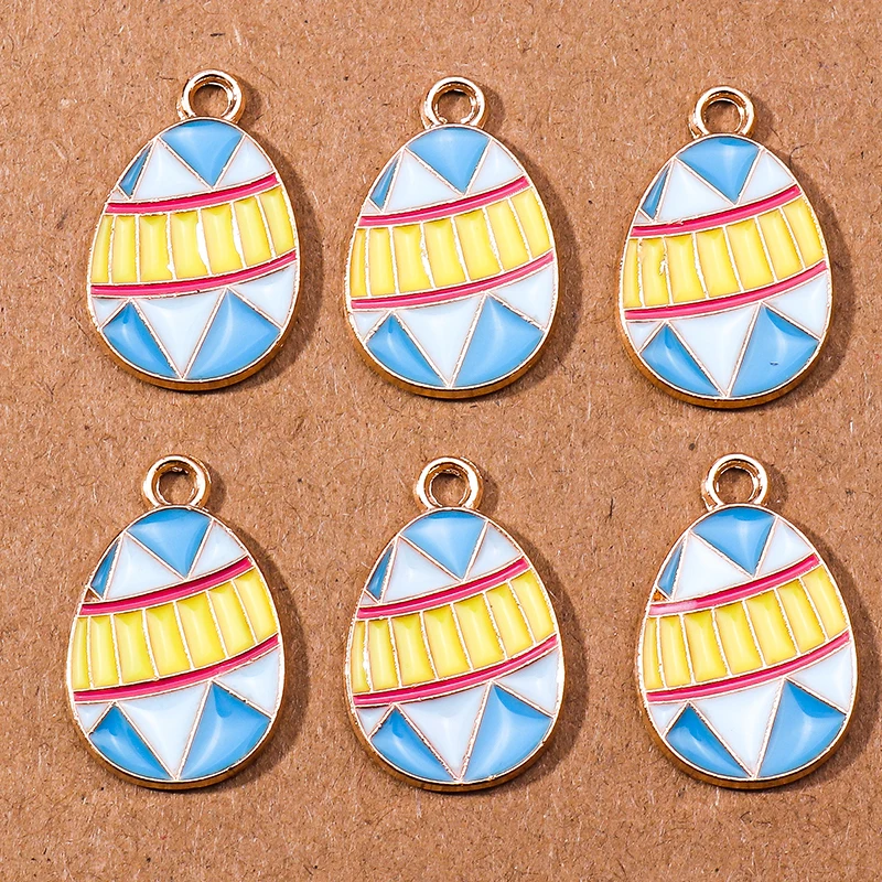 10 stücke Cartoon Emaille Tier Küken Ei Charme für Schmuck Machen Frauen Nette Tropfen Ohrringe Anhänger Halsketten DIY Handwerk Liefert – Detail 7