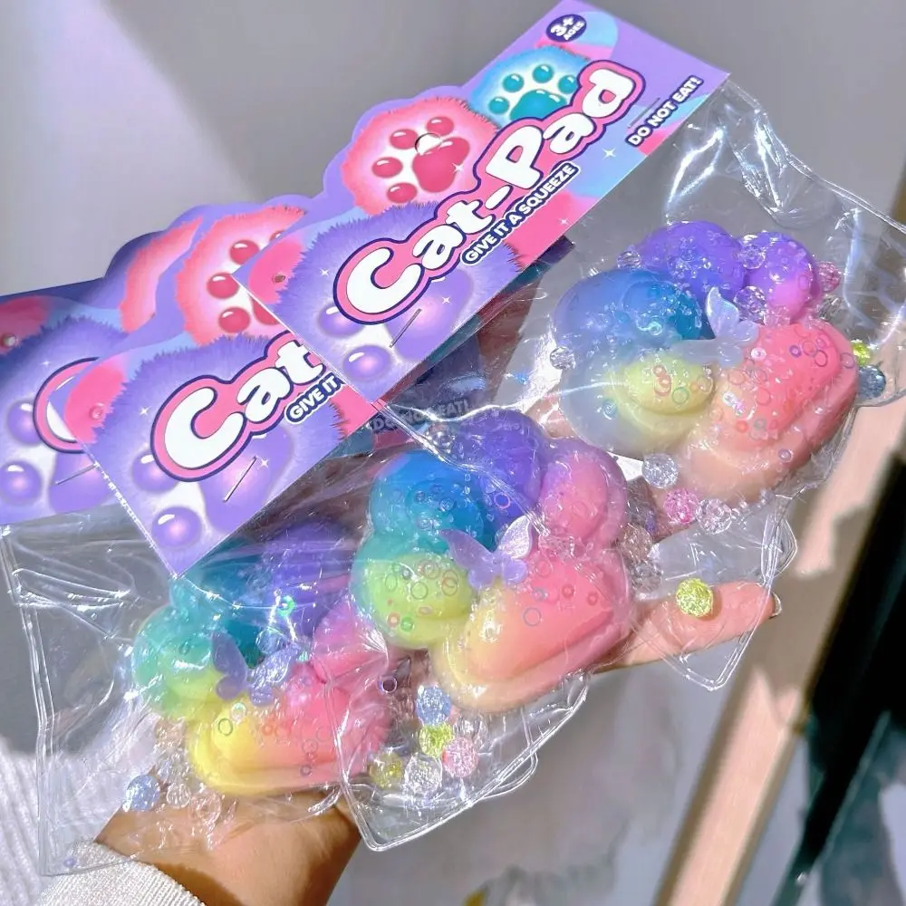 Neuheit Weiche Katze Pfote Squeeze Spielzeug TPR 3D Cartoon Zappeln Spielzeug Silikon Nette Katze Pfote Prise Spielzeug Praktische Witze