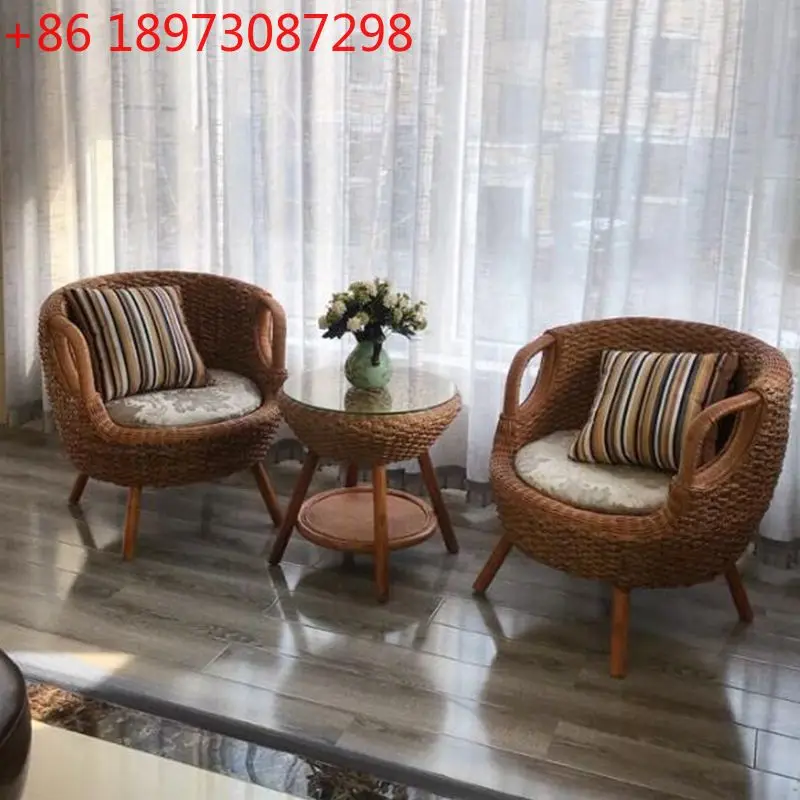 

Balcony small table and chair leisure single back chair coffee table combination living room home floor