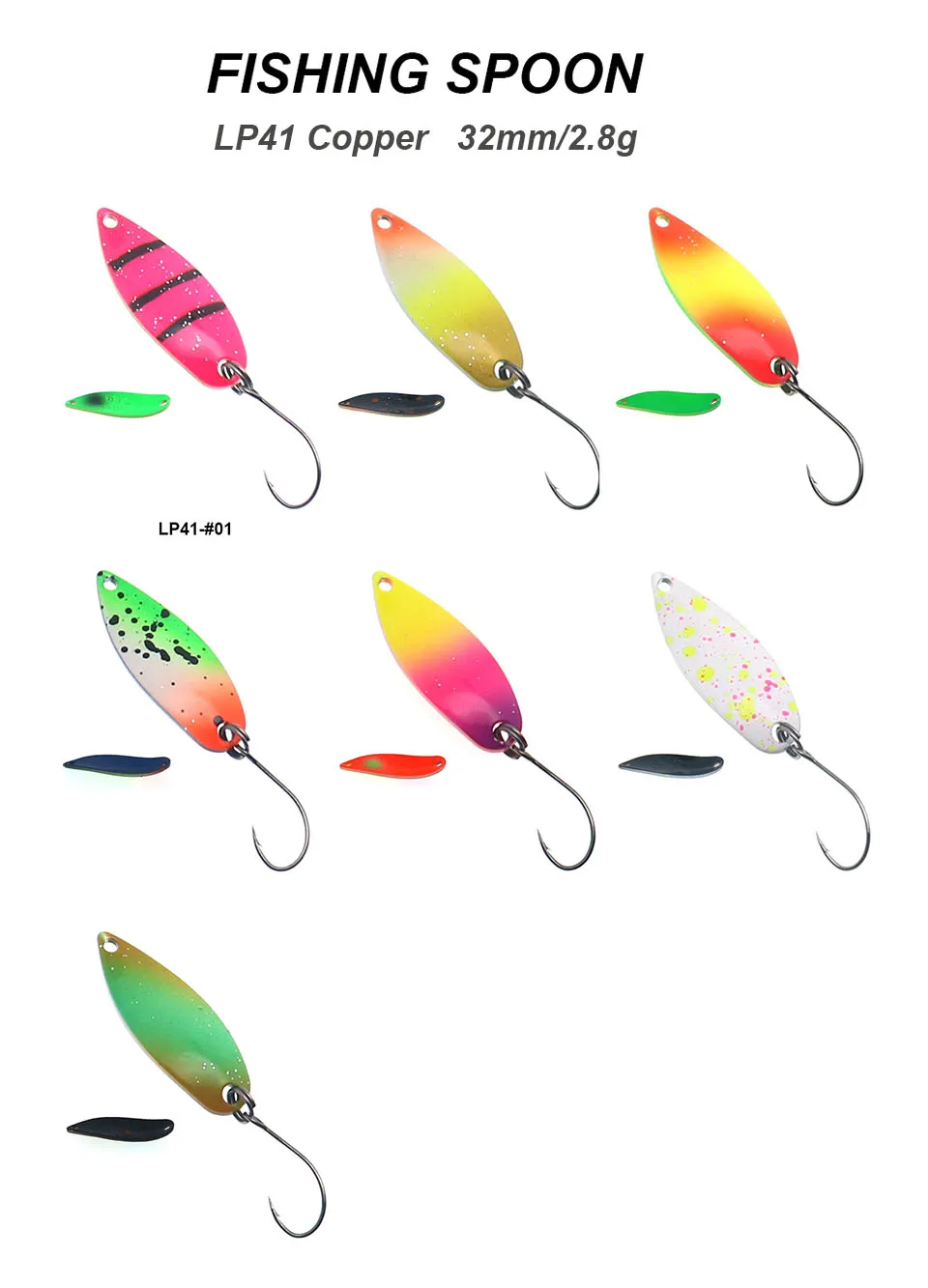 HISTOLURE Pesca Stream Bait Forelle Löffel Köder 2,8g Spinner Kupfer Metall Angeln Löffel Köder Für Forelle Barsch Hecht Lachs – Detail 5