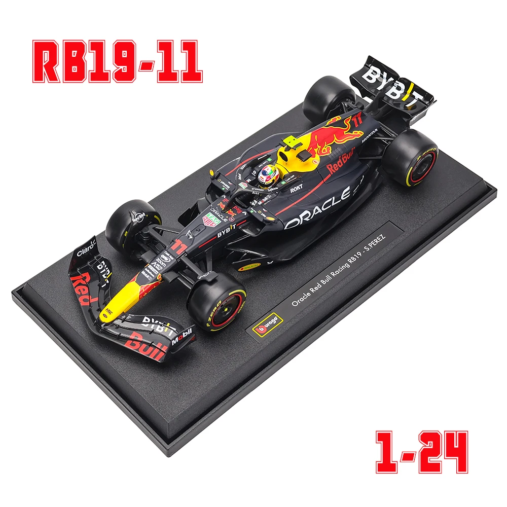 Bburago 1:24 F1 2023 rb19 # 1 Vestappan # 11 Perez Formula 1 Simulation Alloy Car Model Crafts Decoration Collection Toy Tools