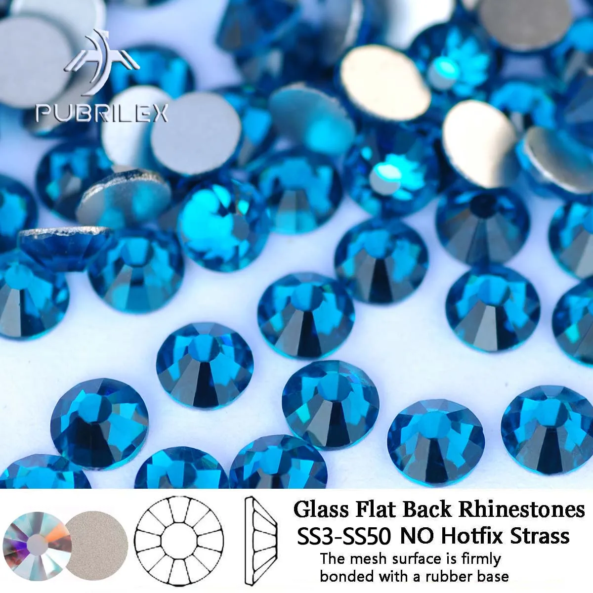 

Blue Zircon Crystal Strass Flat Back Rhinestones for Jewelry Making Face Painting Card Making Embelishments Garment Crafts Gems