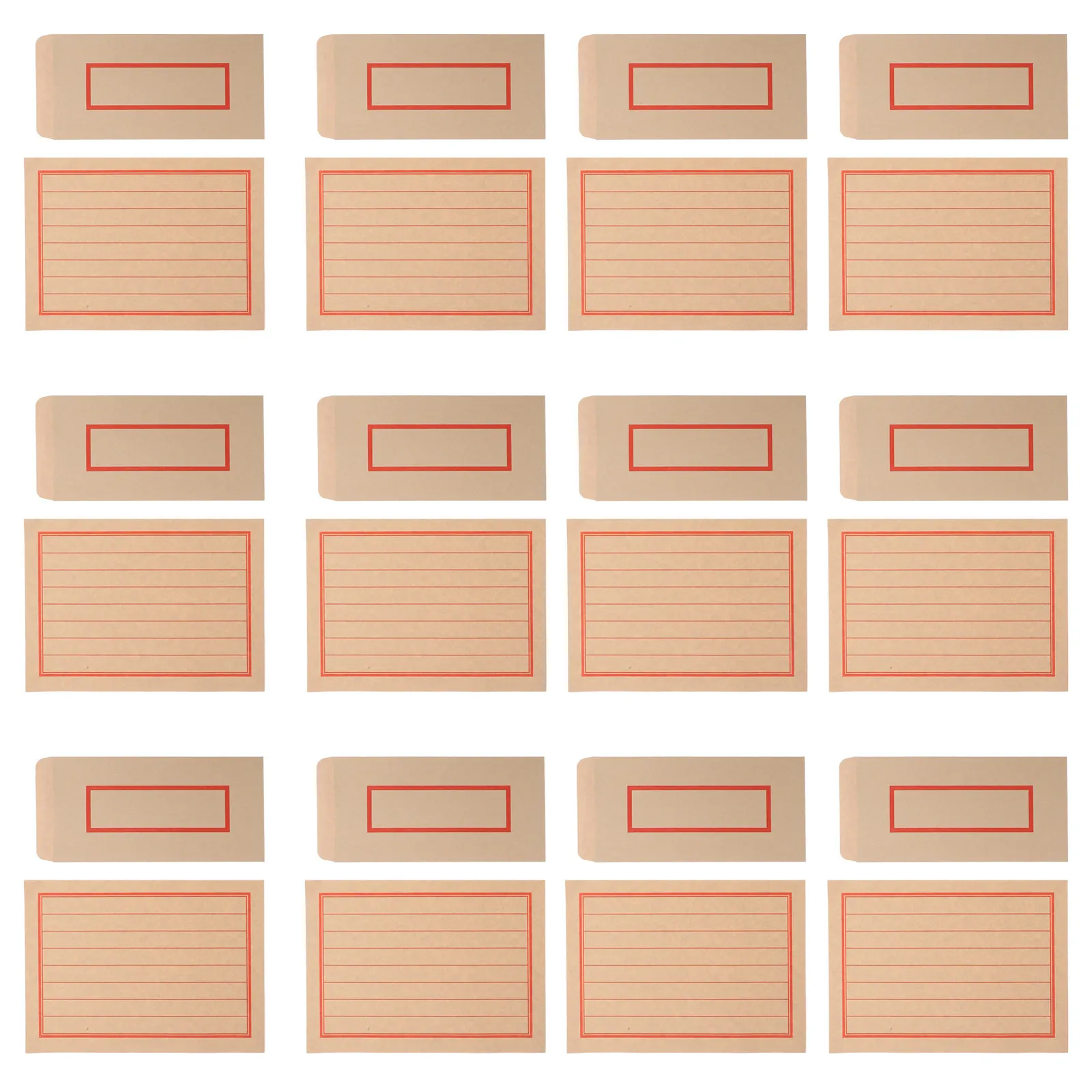 

44Pcs Retro Chinese Calligraphy Envelope and Paper Set Thickened Kraft Stationery for Letters Invitations Announcements Film