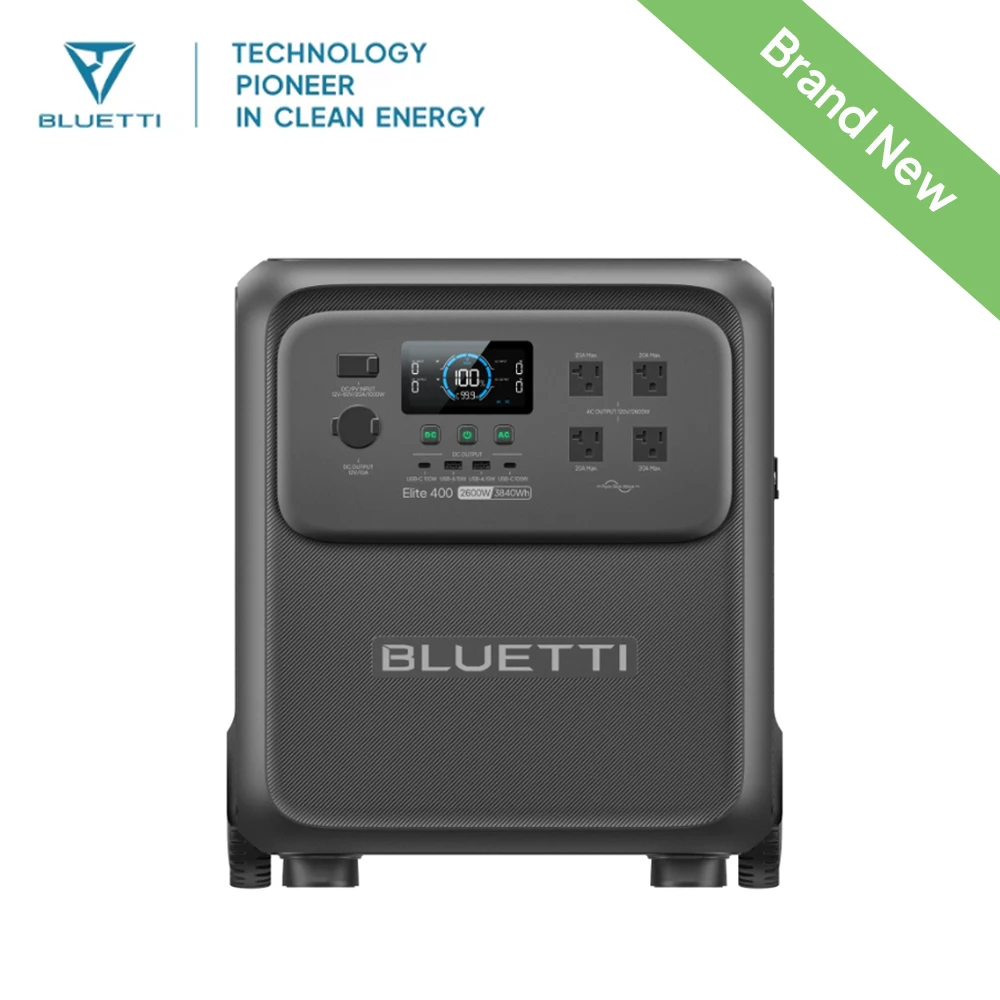 BLUETTI Elite 400 2600W 3840Wh Ultra Large Capacity Solar Power Station Multi High Power Ports Fast Dual Charging 6000 Long Cycle Battery Pack for RV Trailer Overlanding Permanent Off Grid Cabin Camping view 3