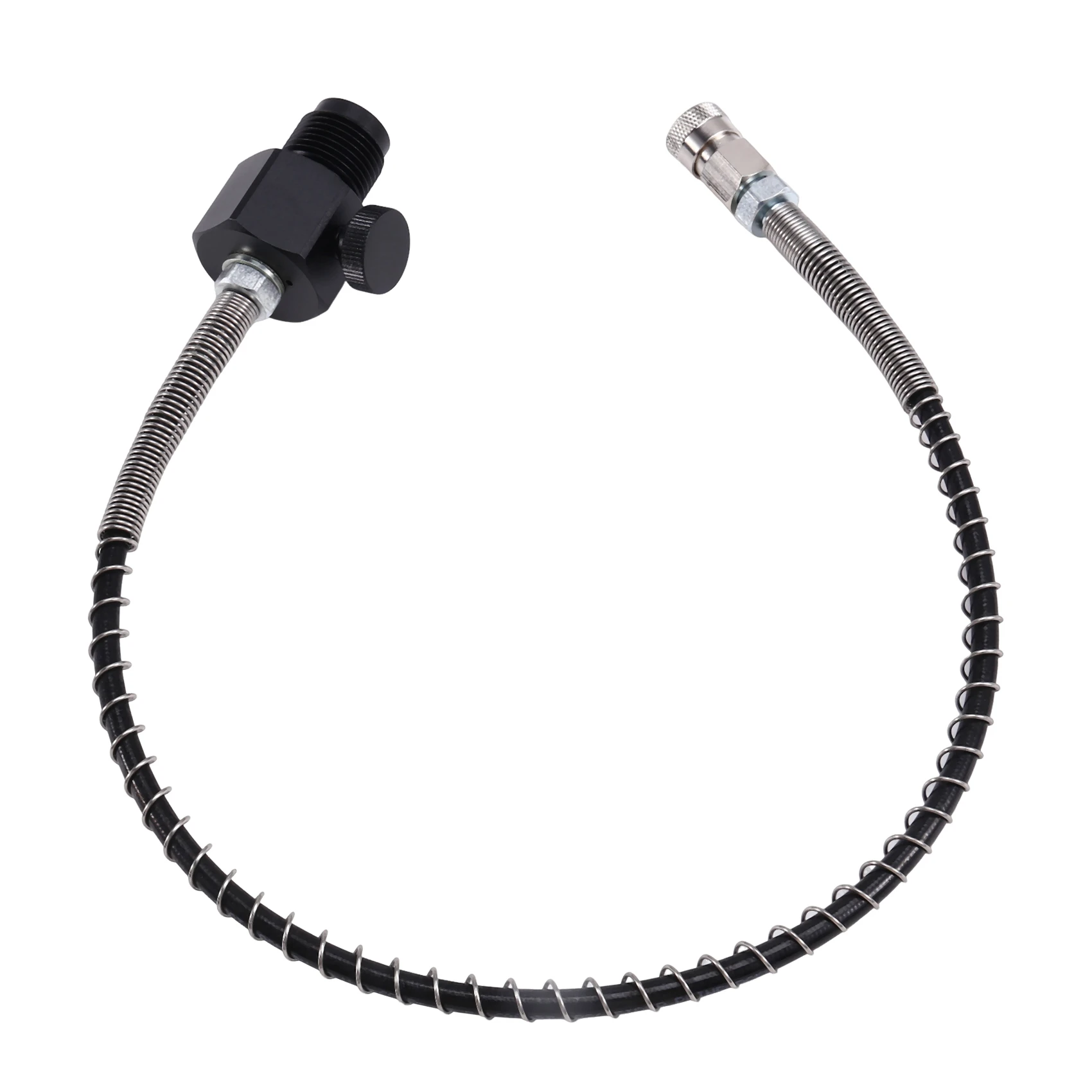 

N84R Diving Fiber Bottle Large to Small Inflatable Connector G5/8 Threaded Connector 8mm Quick Connector with Spring Tube