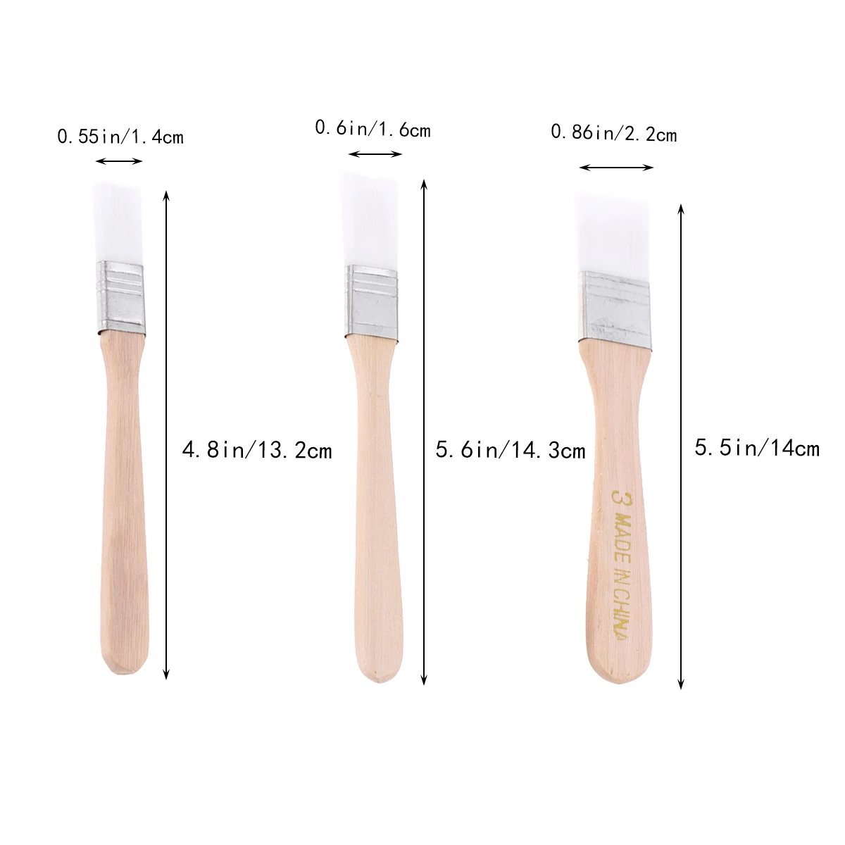 6Pc Chip Wooden Handle Wall Furniture Painting Brush For Stains Varnishes Glues Nylon Thickened Painting Chip Paint